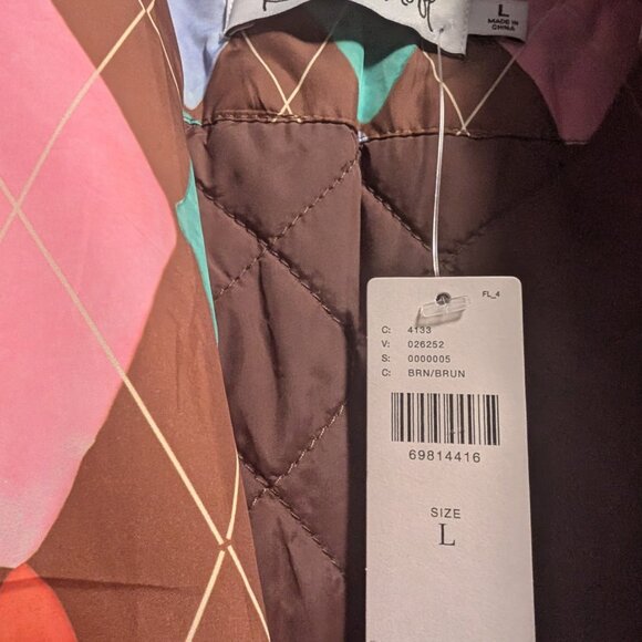 NWT Rachel Antonoff Toni Belted Puffer in Painted Argyle - Picture 4 of 4